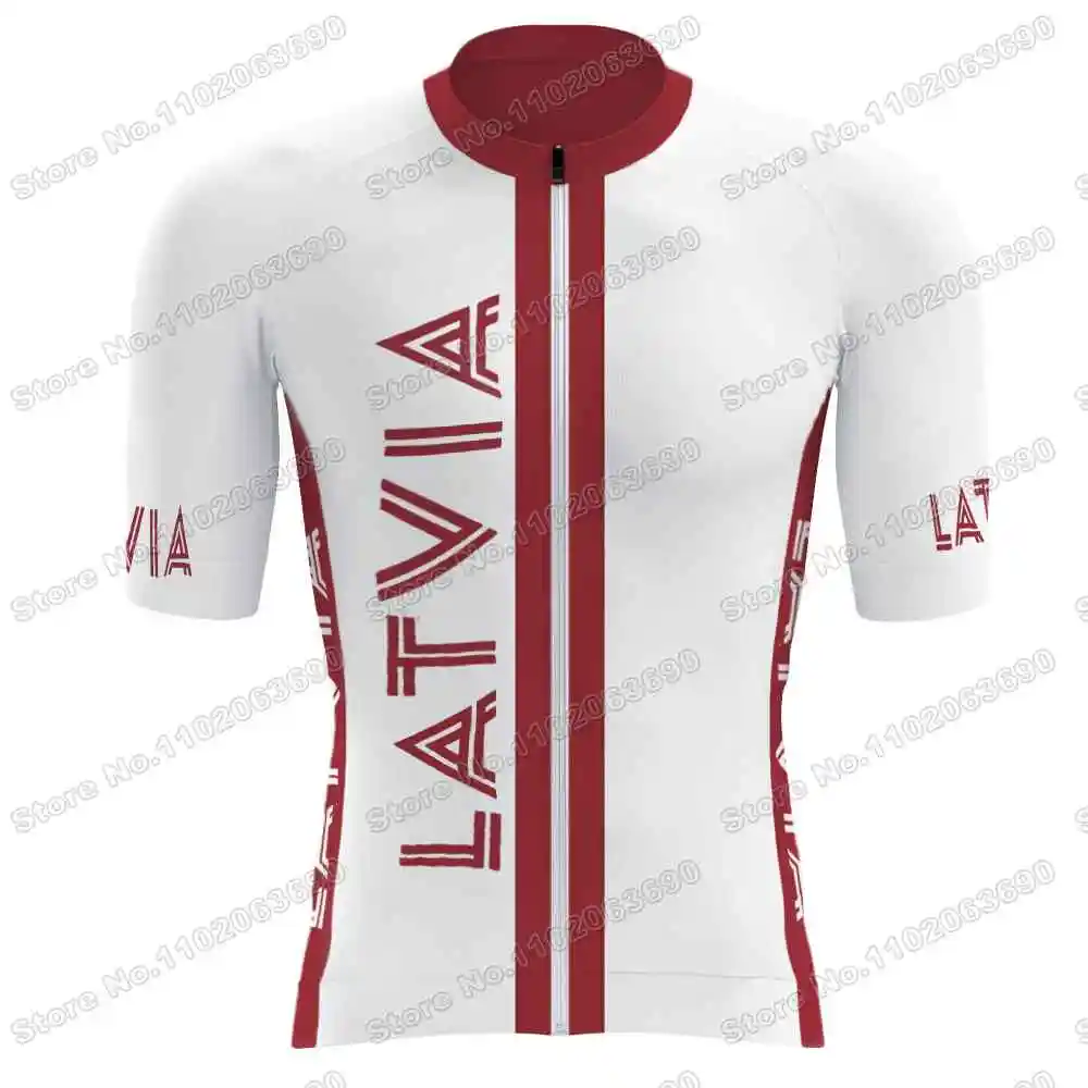 Cycling Jersey Set Men Road Bike Shirts Suit Bicycle Bib Shorts Latvijas Republika
