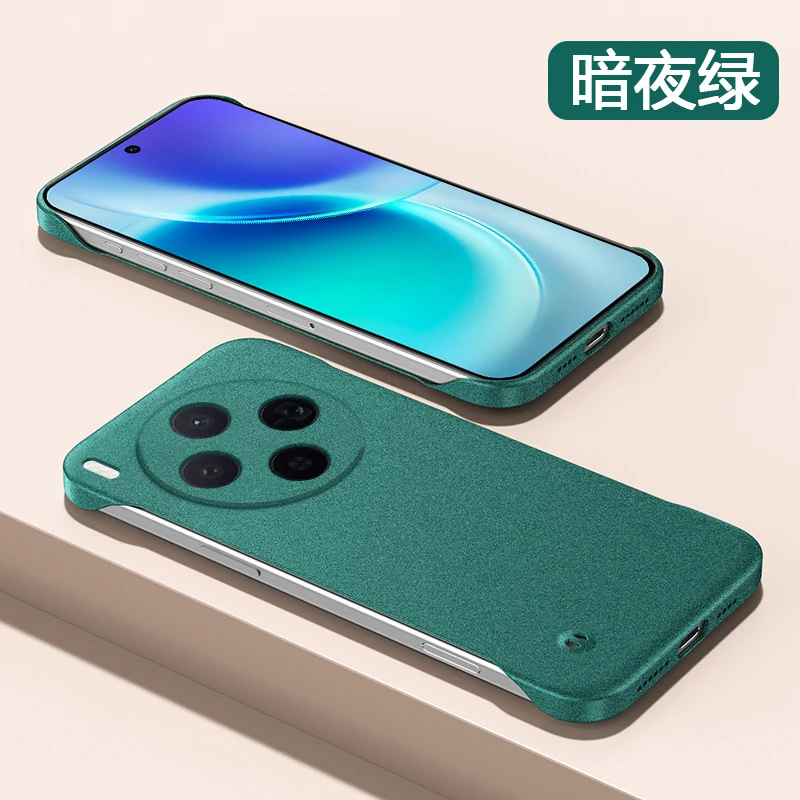 Frameless Sandstone Shockproof Ultra-Thin Hard PC Case with Lens Protection