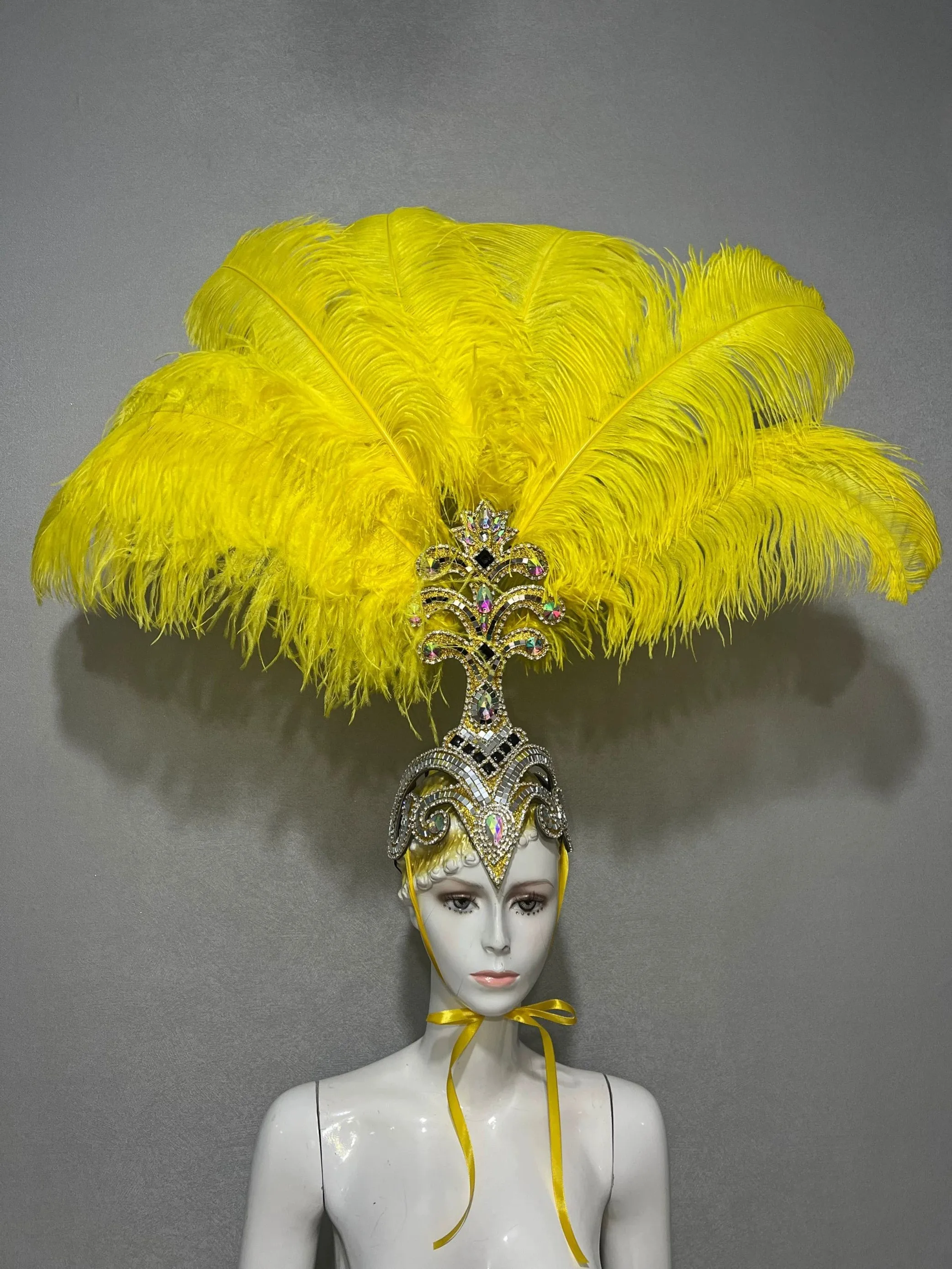 サンバダンス/カベッサ頭飾り サンバ衣装 カベッサ 頭飾り ターコイズブルーレディース&メンズ