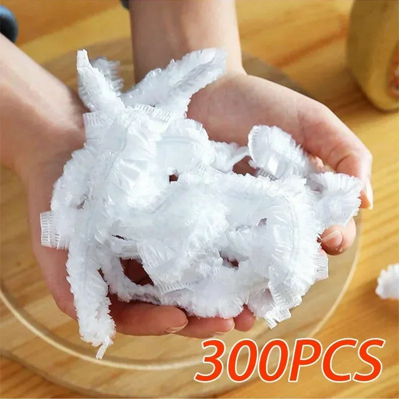 100-300PCS-Disposable Food Cover Elastic Plastic Wrap Food Grade Lids