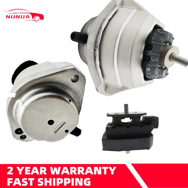 3PCS Engine Transmission Support Motor Mounts Kit For BMW 5 Series E60 E61 LCI 520D 06-10 22116777118 22316777175