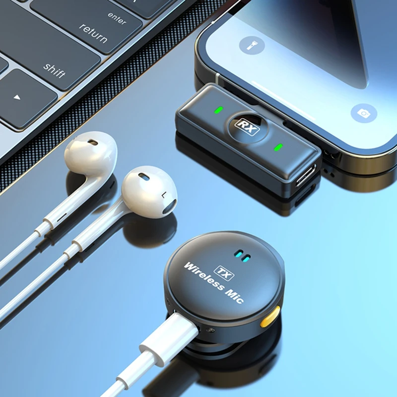 NUOVO Microfono Lavalier Wireless 2.4GHz - Design a Suzione Magnetica con Custodia di Ricarica Mini Portatile per Registrazione Video Vlog 2026 - Image 4