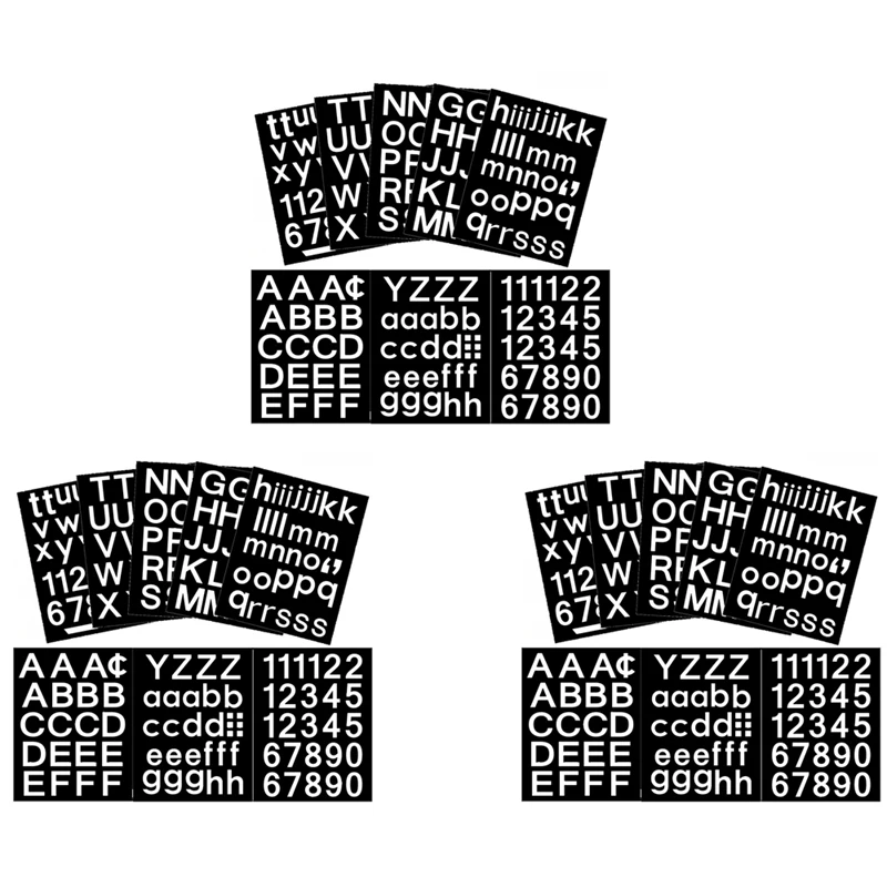 

24 Sheets Self-Adhesive Vinyl Letters Numbers Kit, Mailbox Numbers Sticker For Mailbox,Signs,Window,Cars,Address Number