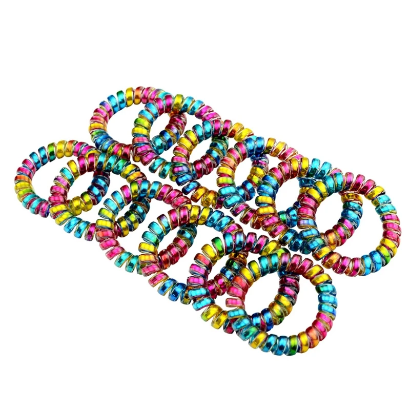 

Colorful Telephone Line Hair Ring Rubber Band Soft for Women Ponytail Accessories Headwear Female Scrunchies Hot Sale