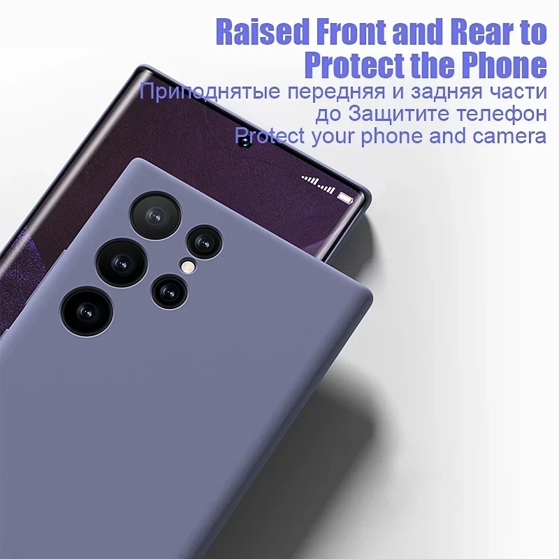 New Upgraded Liquid Silicone Phone case For Samsung Galaxy S24 S23 S22 S21 S20 Ultra Plus A34 A54 5G Soft Shockproof Cover