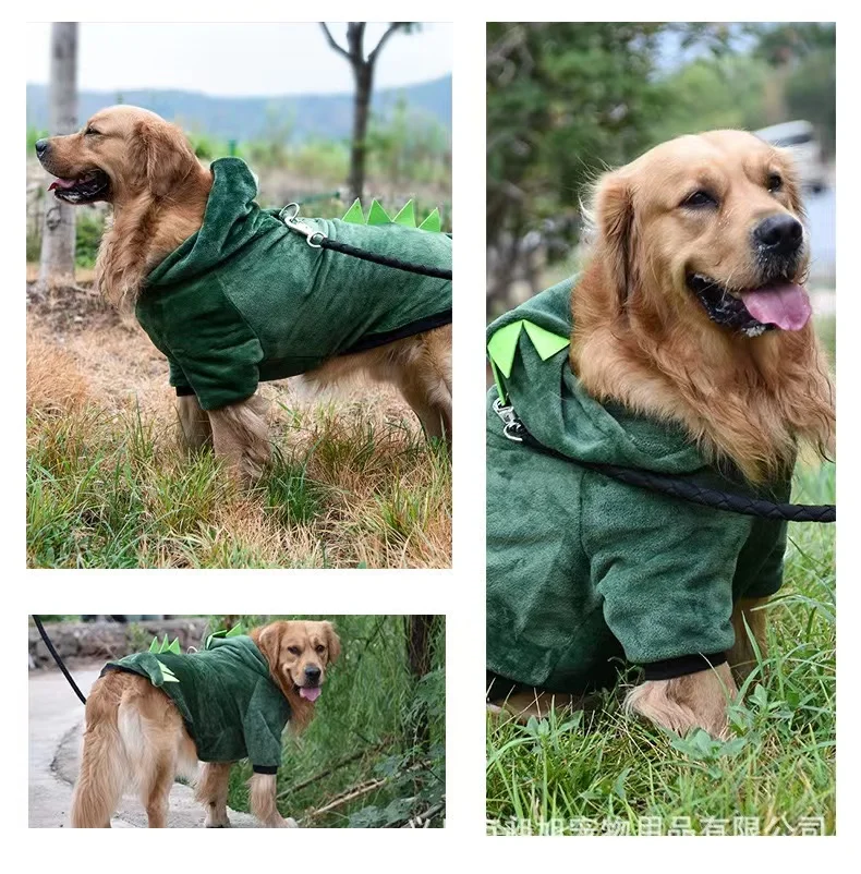 Large Dog Clothes Dinosaur Pet clothing Winter Warm Medium Large Dogs Autumn Winter Pet Items