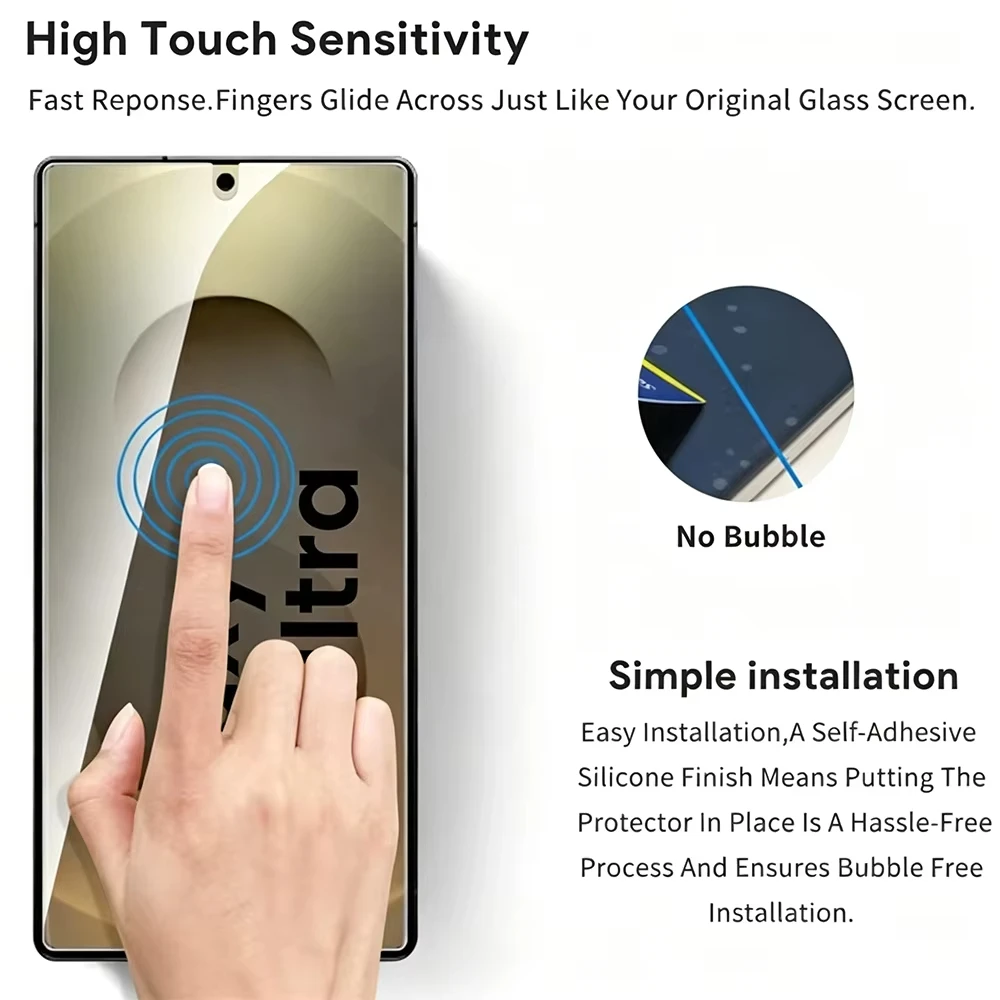 Premium 9H Glass Screen Protector with Fingerprint Unlock Feature (1-5 Pack)