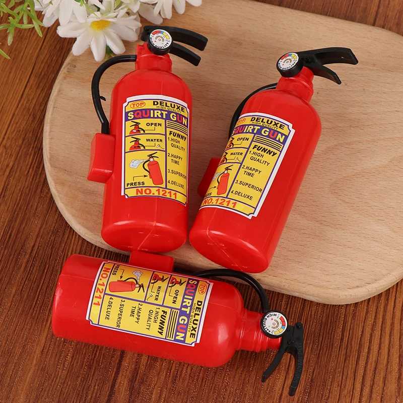 3Pcs Funny Mini Fire Extinguisher Toys Whole Person Prank Gift Water Gun Spray Water Children Firefighters Professional Props 3