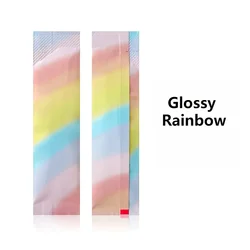 50 - Pack Heat - Sealable Aluminum Foil Pouches - Moisture - Proof Flat Bags with Tear Notch - 5.5x15cm (Glossy Rainbow)
