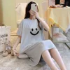 Summer Ladies Maternity New Short-Sleeved Nightgown Female Summer Pajamas Maternity Casual Large Size Loose Nightgown Homewear 3