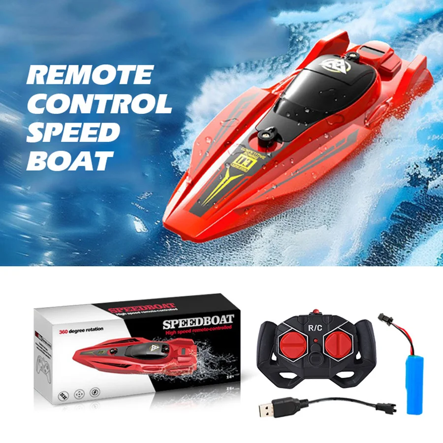 Bateau RC rapide 30km/h - 2.4GHz télécommandé étanche