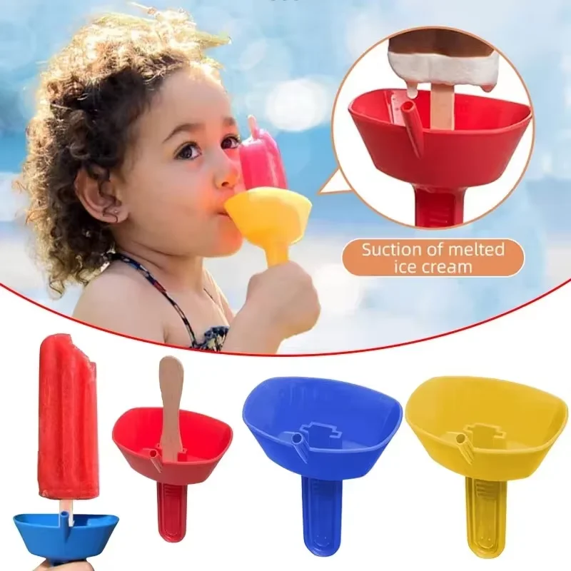 Drip-Proof Popsicle Rack Silicone Drip Free Popsicle Holder Reusable Portable Protector Bracket Kids Ice Cream popsicle rack