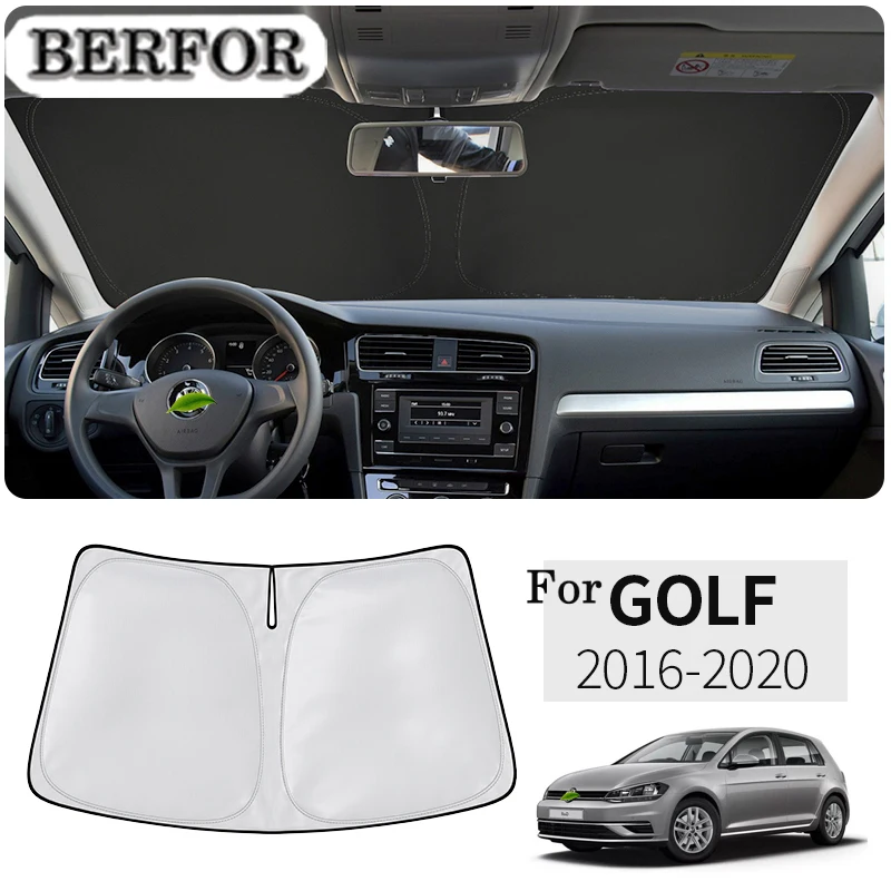 For Volkswagen VW Golf 7 MK7 MK7.5 GTI R GTE GTD-Car Nano-Insulat Windshield Sunshade Front Window Sun Shade Visor