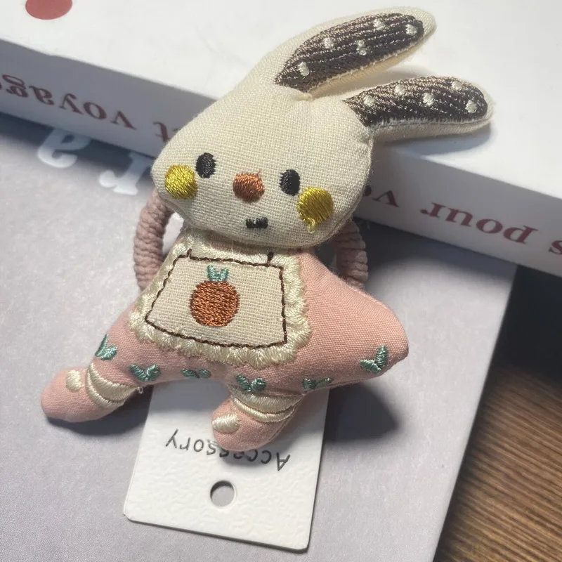 Kind Cartoon Tier Haar Gummibänder Für Kinder Niedlichen Häschen Haar Krawatte Mädchen Elastische Hund Haarbänder Baby Kawaii Haar Seil zubehör – Detail 10