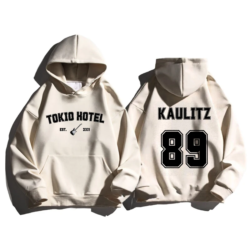 Kaulitz Sweatshirts Print Men/Women Casual Fashion Long Sleeves Tracksuit Woman Pullover Hooded Shirt Oversized Unisex Clothing