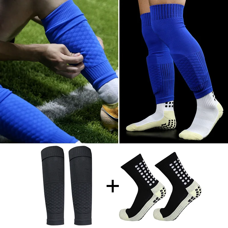 Leg Style Socks 2023 Soccer 1 Protective High Set Quality Shin Guards Football Leg