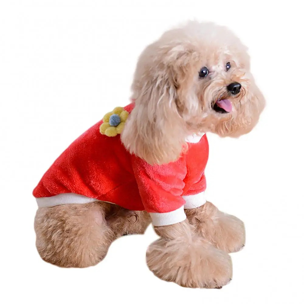 Winter Dog Sweatshirt Warm Plush Two-legged O-neck Dog Puppy Vest Shirt Sweater Pet Clothes
