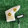 Golf Putter Headcover Smile Embroidery Straight Blade Putter Head Cover PU Protect Covers 3