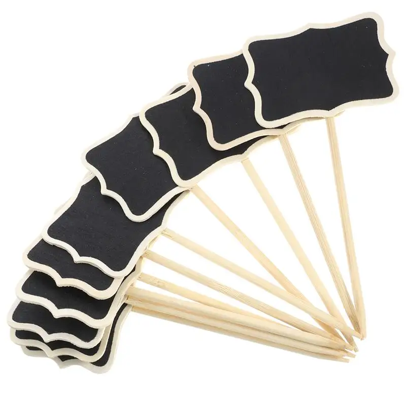 10pcs Mini Chalkboards Blackboard for Message Board Signs Chalkboard Price Tags Plant Tag wooden blackboard wooden chalkboard