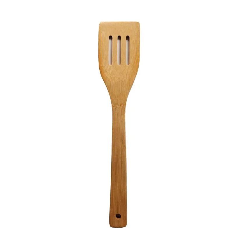6 Pieces Bamboo Spoon Spatula Kitchen Utensil Wooden Cooking Tool Mixing Set