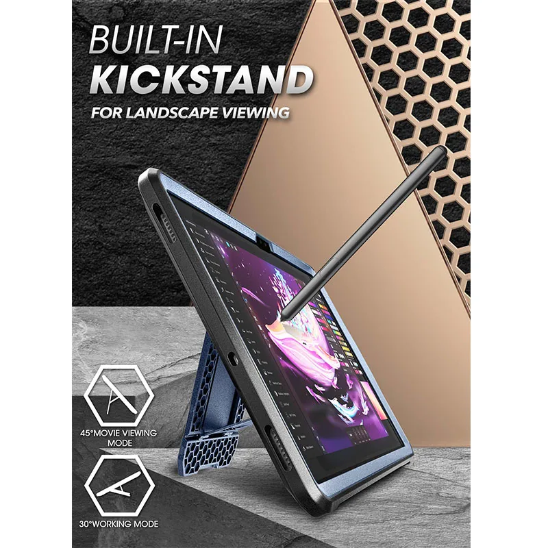 Capa Supcase ub Pro com Protetor de Tela Embutido Suporte s Pen Estojo Robusto de Corpo Inteiro Samsung Galaxy Tab s8 Ultra 2023 - Imagem 3