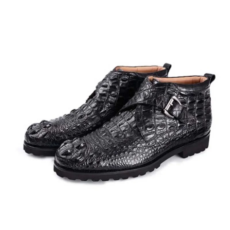 Men's Crocodile Leather Business Casual Shoes