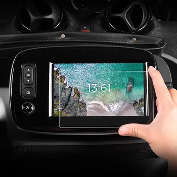 Pellicola salvaschermo in vetro Pellicola protettiva per schermo di navigazione Pellicola per cruscotto Pellicola in vetro temperato per Smart Frotwo Forfour 2015-2019