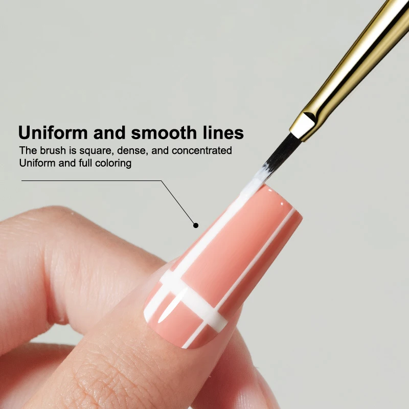 Pennello per Nail Art, Penna per Linee Acriliche, Strisce, Griglie, Fiori, Farfalle, Pennelli per Acquerello, Gel UV, Design Fai-da-Te per Manicure - immagine 6