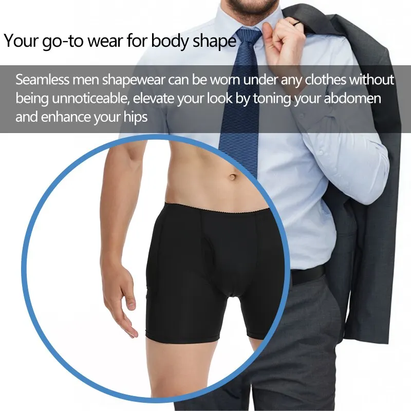 Erkekler popo kaldırıcı Shapewear popo şekillendirici Boxer yastıklı  artırıcı iç çamaşırı karın kontrol - AliExpress