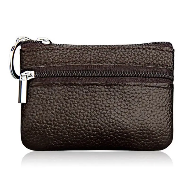 

Single Zipper Purse Genuine Leather Business Postcard Note Storage for Father's Day Mother's Day Gifts