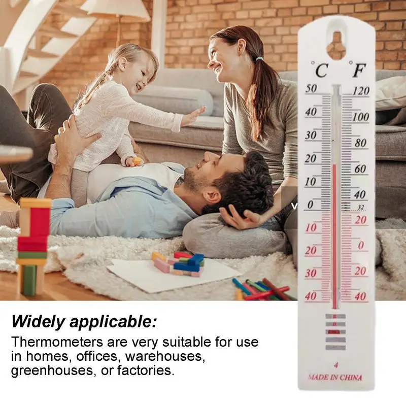 Long Wall Hanging Thermometer Indoor Outdoor Garden Home Garage Office Room  Hanging Logger Temperature Measurement Tool