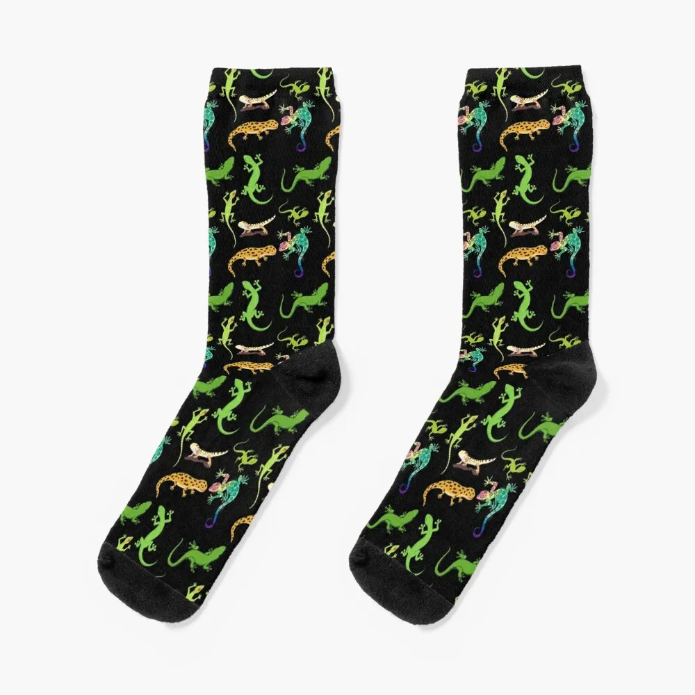 gentle colored pattern socks happy socks women funny man socks running socks man Gecko-Best gift for gecko lovers Socks happy colored Socks Girl Men's