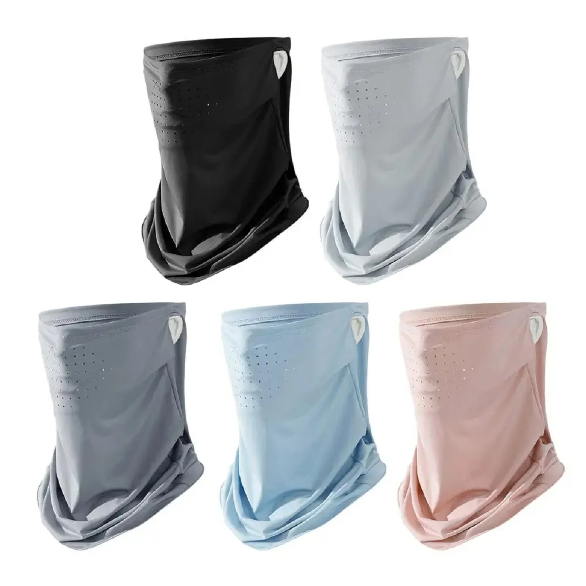 face scarf mask Unisex Breathable Ice Silk UV Sun Protection Soft Adjustable Anti Ultraviolet Thin Summer Outdoor Activities