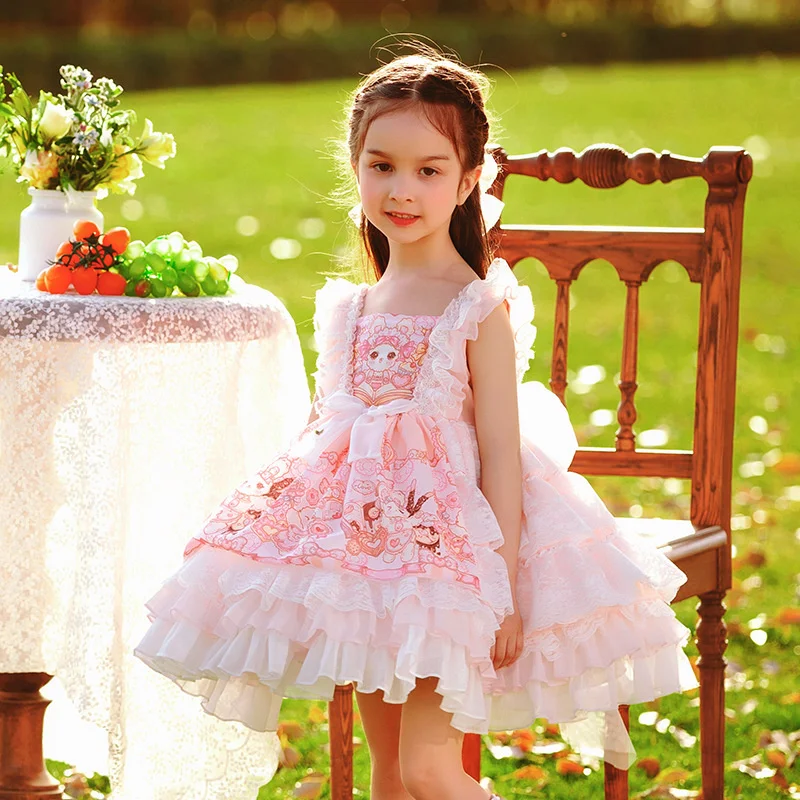 Summer New Girls Lolita Cute Cartoon Princess Skirt Children's Puffy Skirt
