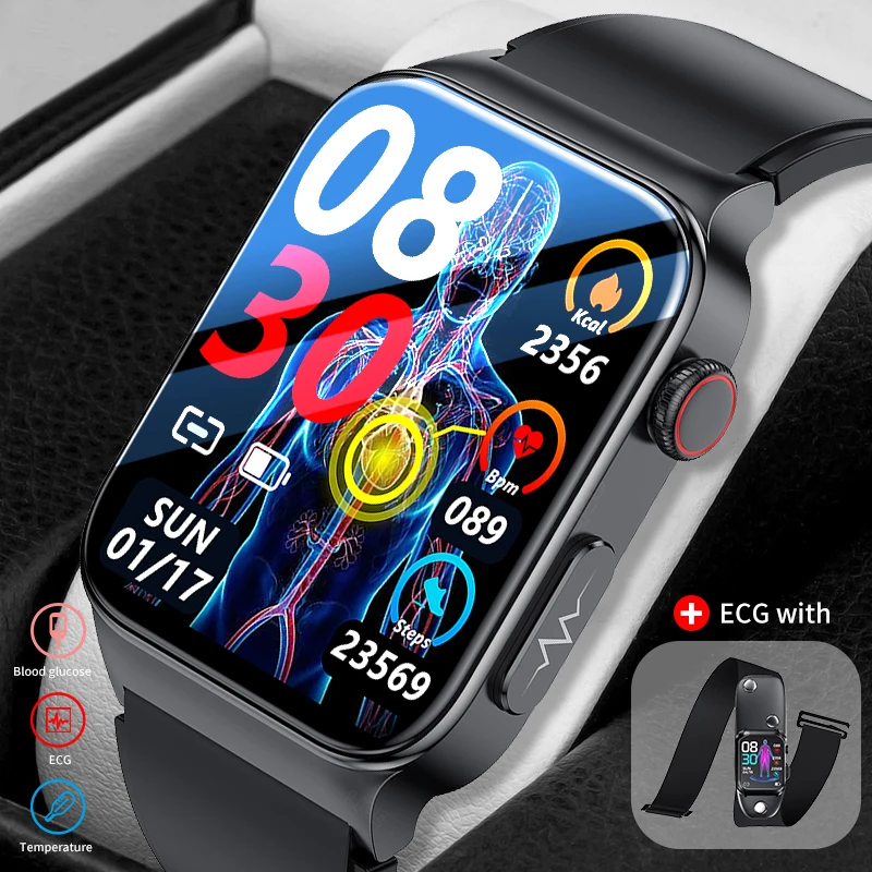 

New ECG+PPG Smartwatch Men Heart Rate Blood Pressure Health Watches IP68 Waterproof Smart Watch Sports Clock For IOS Android