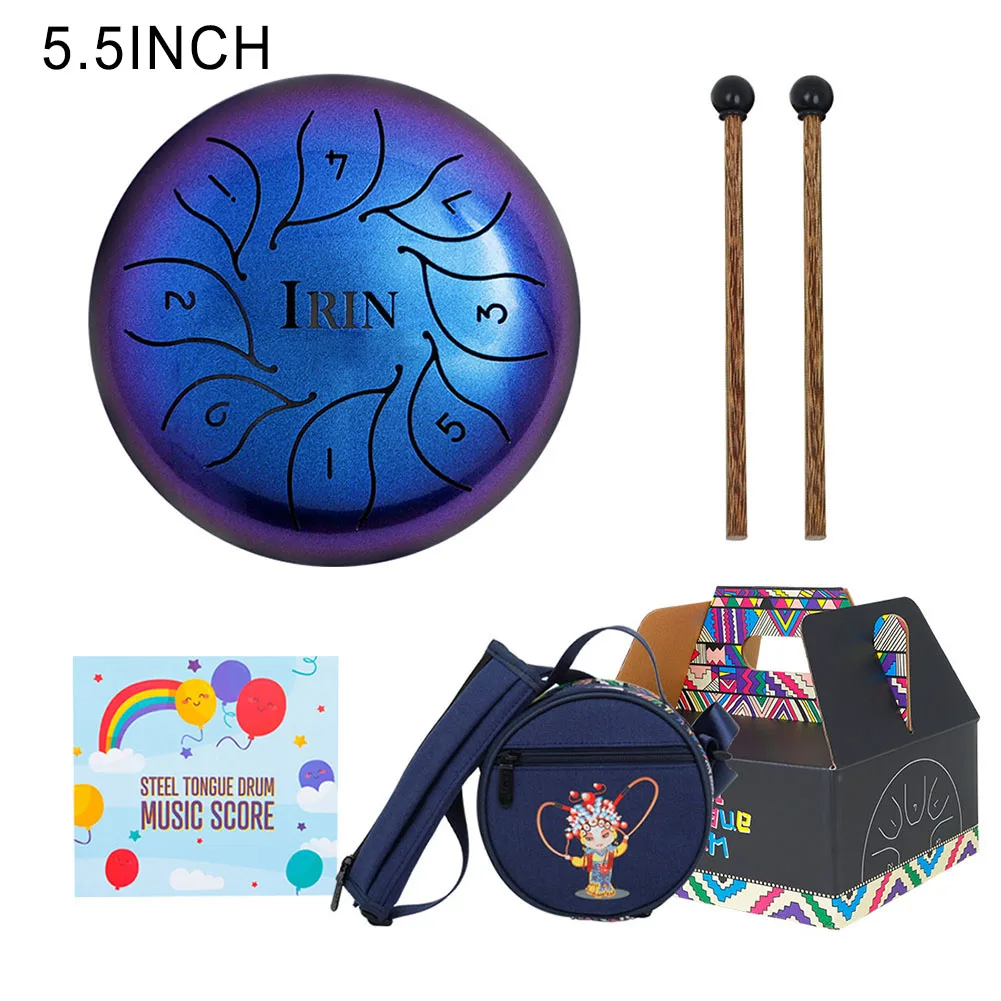 

Percussion Steel Tongue Drum 5.5 Inch 8 Notes Dia 14cm Drum High 8cm Instrument Mallets Steel Steel Peptide Alloy