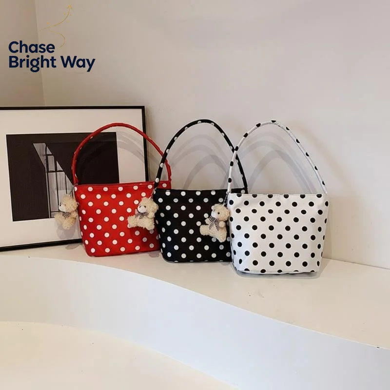 Chic Polka Dot Tote Bag for Women - Spacious & Stylish Handbag for Any Occasion