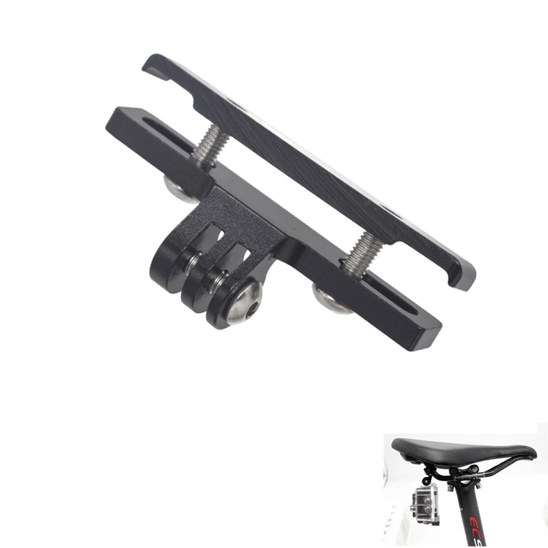 Bike Black Saddle Clip CNC Aluminum Alloy Camera Base For GoPro Hero 6
