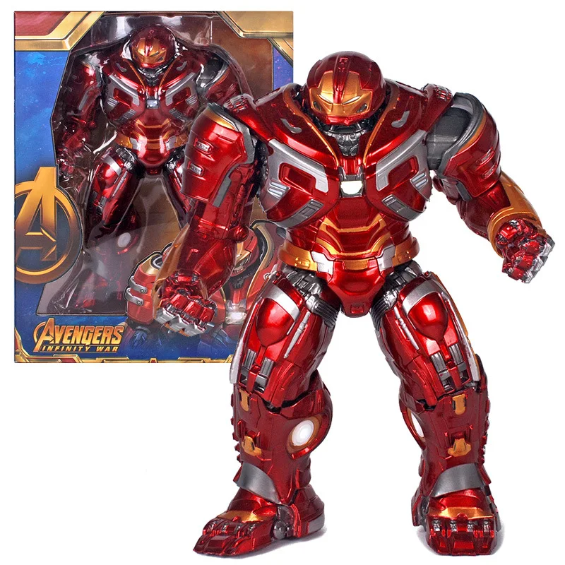 

20cm Marvel Avengers Movies Hulk Buster Action Figure Collection Desktop Ornament Emit Light Super Hero Movable Model Birthday