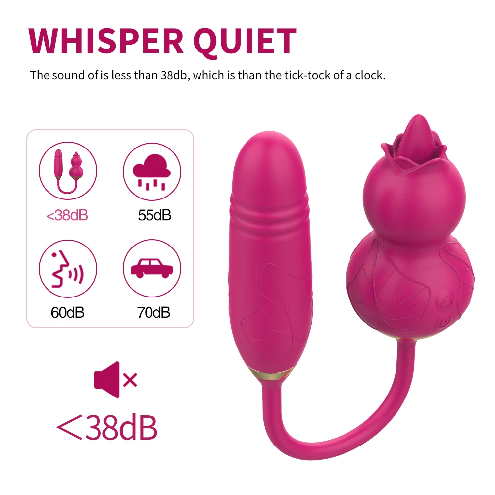 Thrusting Tongue Licking Dildo Vibrator Sex Toys For Women 2 IN 1 Vibrating Egg Dildo Clit_voghion.com