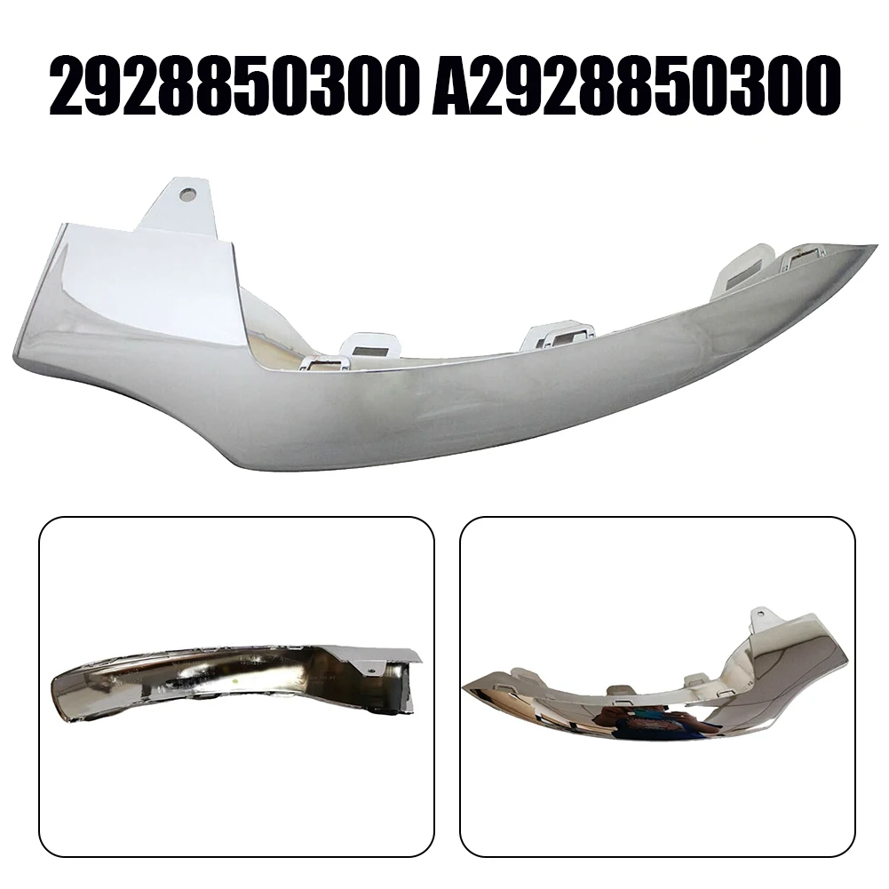 1pcs Sliver Plastic Chrome Left-Front Bumper Cover Moulding Trim For W292 GLE 2016-19 2928850300 A2928850300