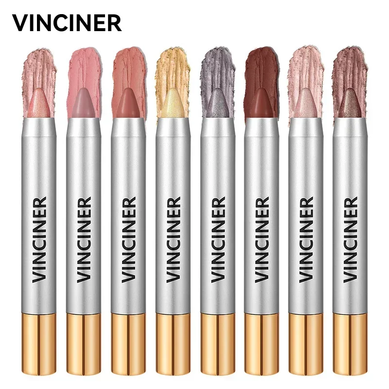 8 Colors Pearlescent Eyeshadow Pencil Waterproof Long Lasting Shimmer Highlighter & Eye Shadow Eyeliner Stick Eyes Makeup Tool eyeshadow stick eyeshadow pencil eyeshadow pen eyeshadow eyeliner
