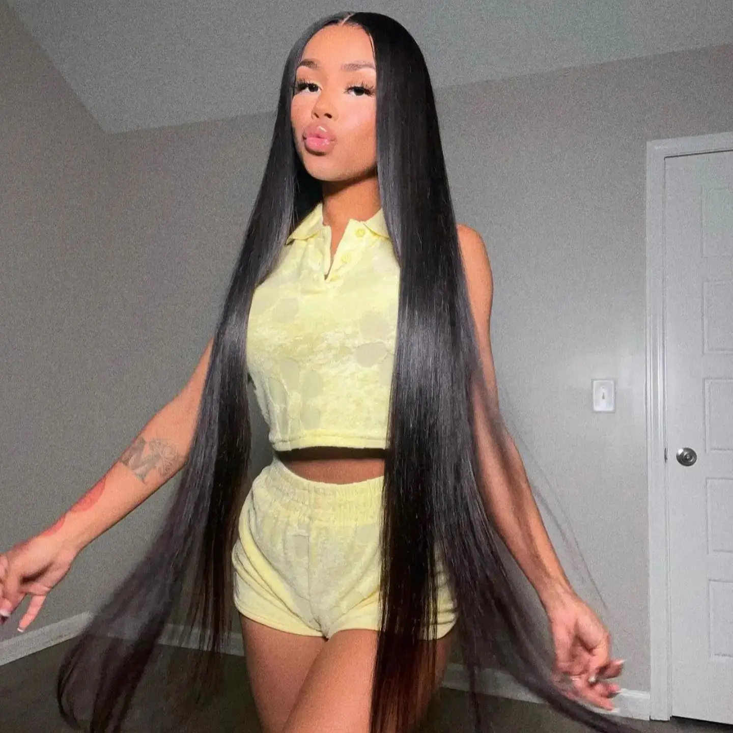 

Парики женские прямые из натуральных волос, 13x4, 13x6