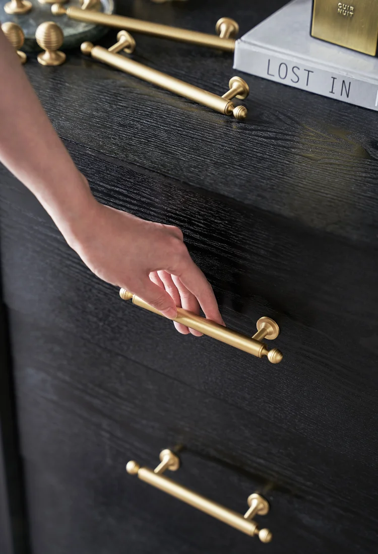Cozinha vintage Armário Handle Solid Brass Cabinet
