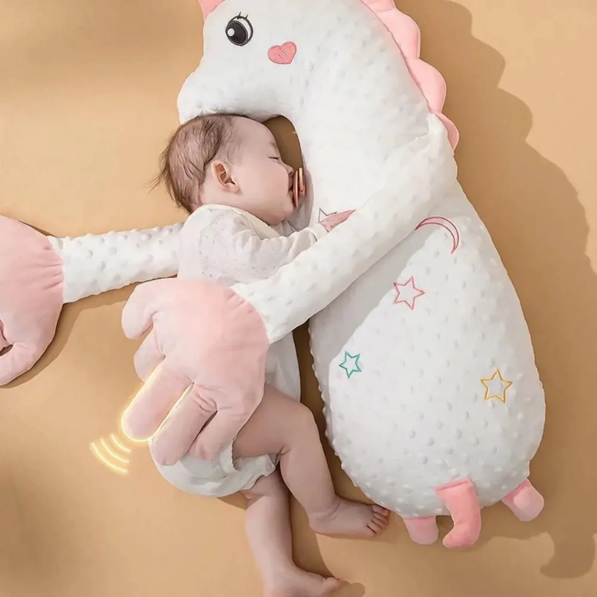 Baby Sleeping Patting Doll Pillow Soothing Electric Palm Baby Pillows Newborn Protector Sleep Nursing Pillow Animals Calming Toy 3
