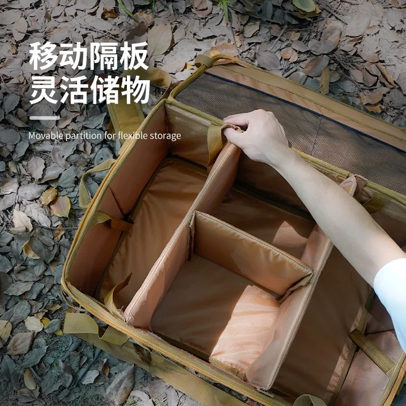 야외 다기능 캠핑 수납 가방, 피크닉 가방, 수납 도구, 접이식 수납 박스, 하이킹 여행 램프 가방, 식사 가방
