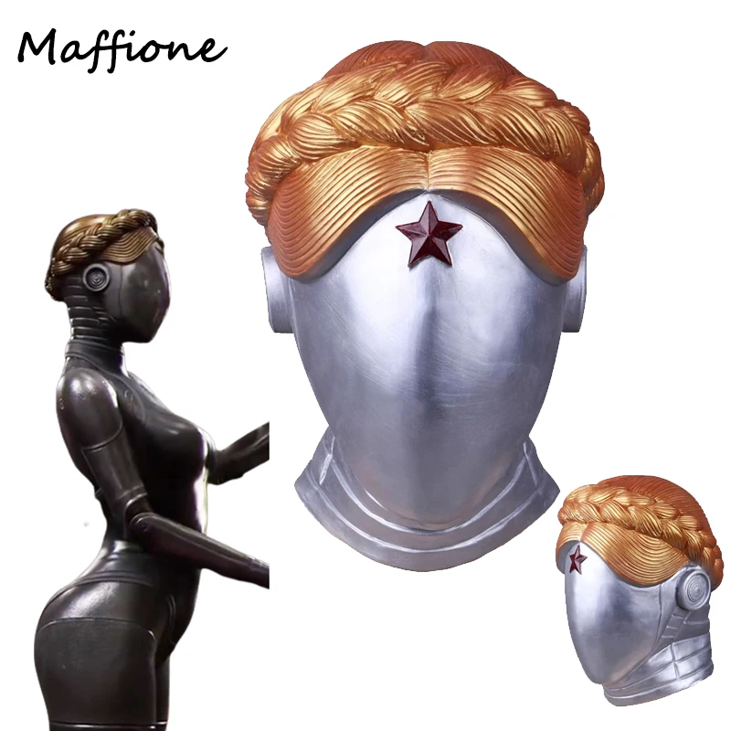 

Women Atomic Cos Heart Dixie Mask Twin Cosplay Latex Masks Helmet Masquerade Role Play Clothes Halloween Party Costume Props