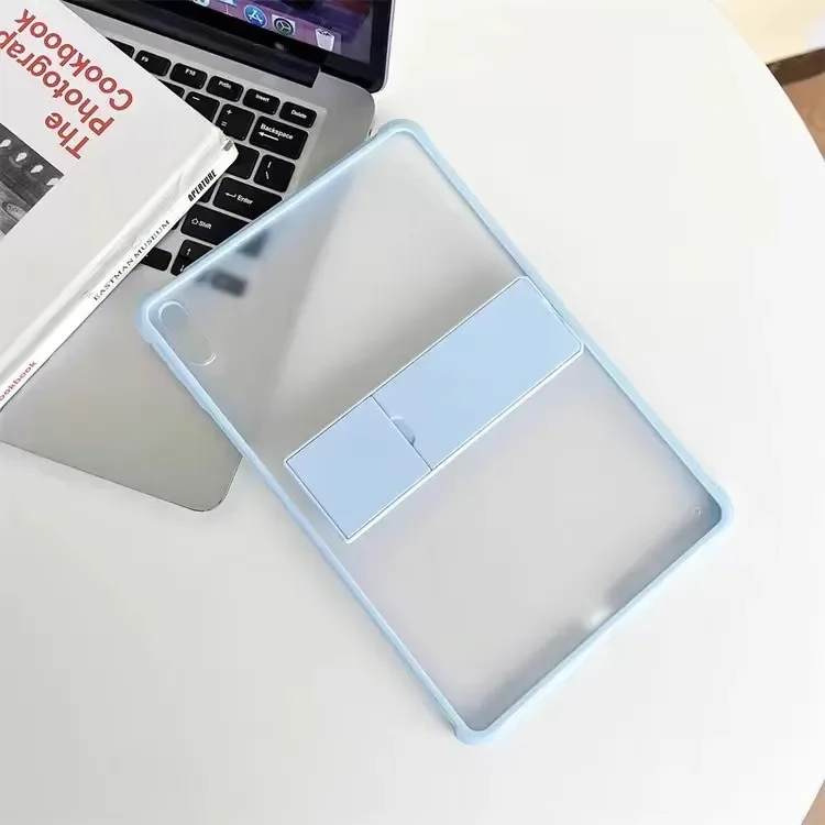 Sleek Matte Clear Tablet Case with PC Bracket - Scratch-Resistant Back Cover