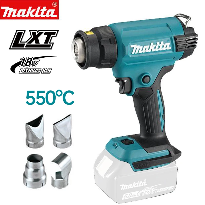 

Беспроводной тепловой пистолет Makita DHG181, 18 в, фен для пайки, макс. 550 °C, термоусадочная пленка, беспроводная перезаряжаемая, быстрое освещение, инструменты