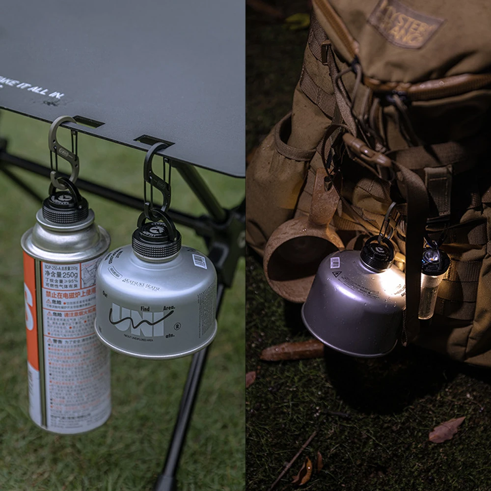 Camping Gas Tanks Cap Lightweight Flat Gas Canister Cover Aluminum Protective Cap with Magnet for Cassette or Alpine Tanks